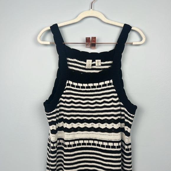 Joie black & white crochet sleeveless XL maxi dress NWT - Picture 2 of 11